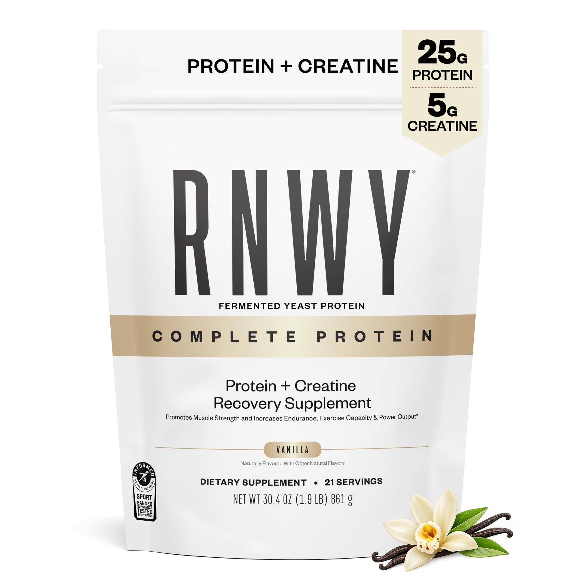 RNWY Complete Protein Powder, Vanilla, 31.9 oz