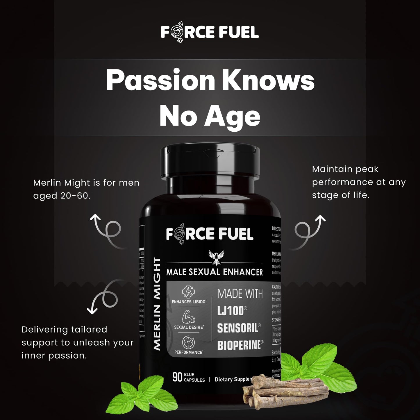 FORCE FUEL Sex Pills for Men Capsules 90 Count