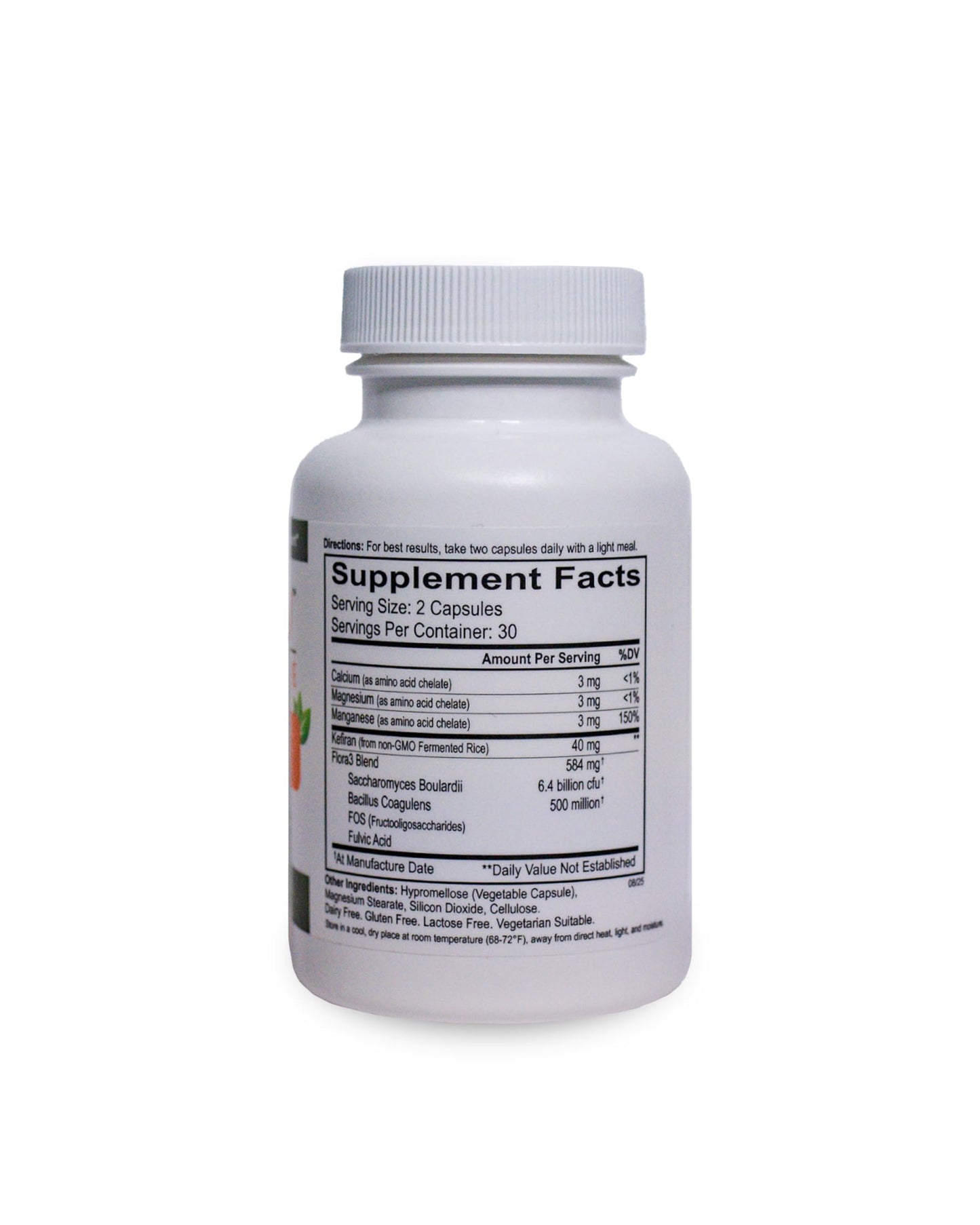 LANE LABS Kefiran Supreme Concentrated Kefir-Derived Synbiotic, Probiotics & Prebiotics, 60 Capsules