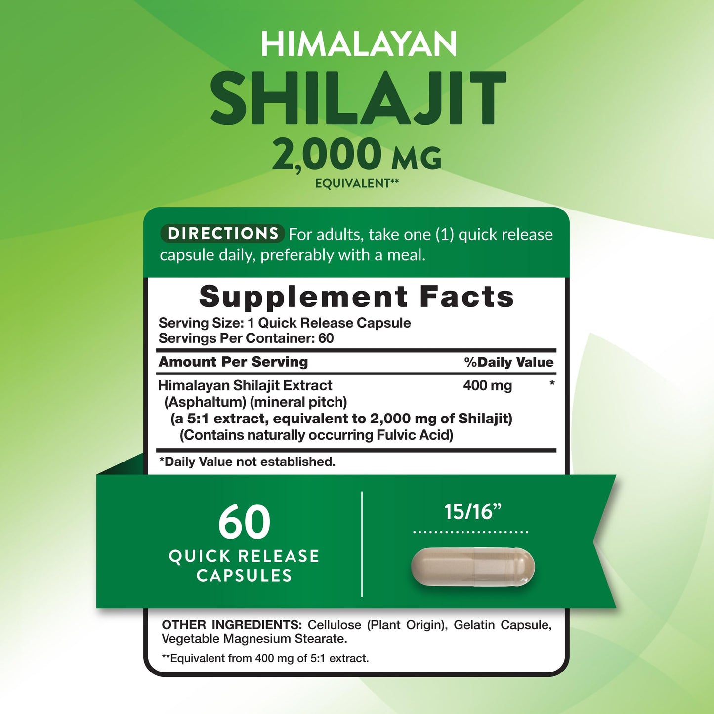 Nature's Truth Shilajit Capsule 60 Count