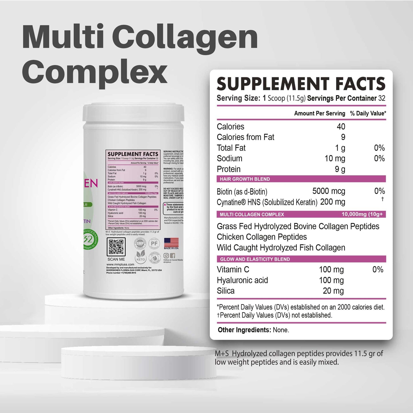 M+S Multi Collagen Complex Powder 12.98 oz