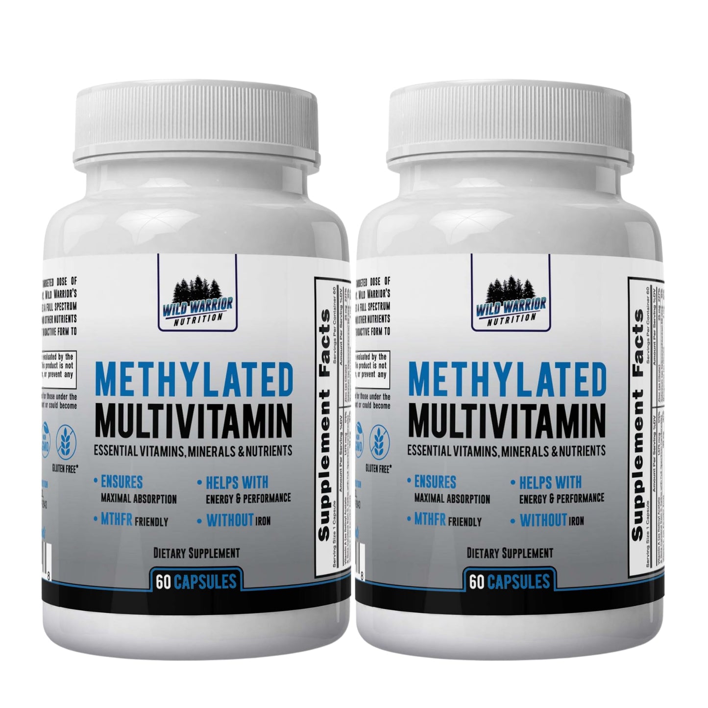 Daily Health Methylated Multivitamin 27 Nutrients CoQ10, Vitamins A, B6, B12, C, D3, E, K2, Choline, Zeaxanthin, L-Methylfolate Capsules 120