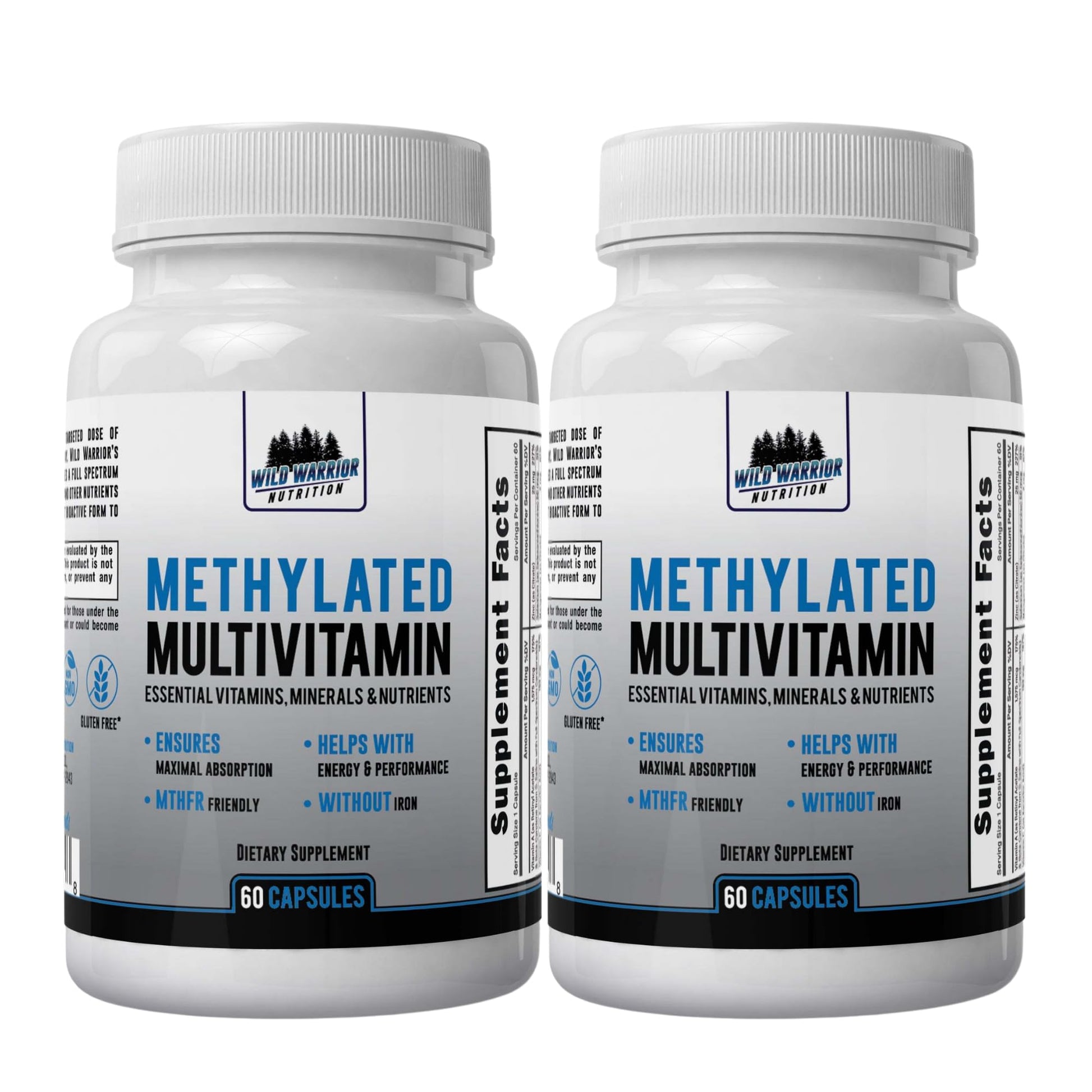 Daily Health Methylated Multivitamin 27 Nutrients CoQ10, Vitamins A, B6, B12, C, D3, E, K2, Choline, Zeaxanthin, L-Methylfolate Capsules 120