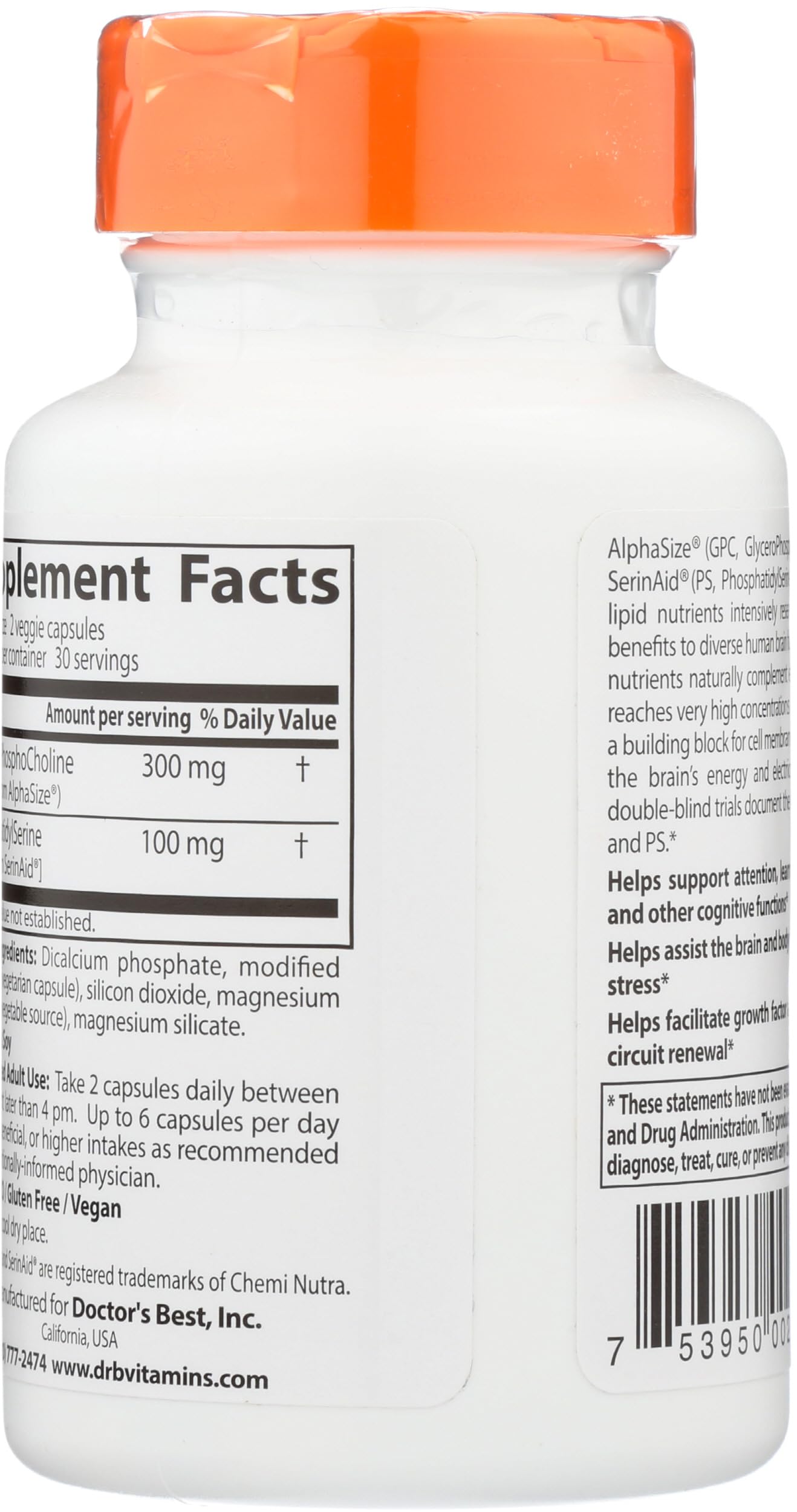 Doctor's BEST Natural Brain Enhancers Capsule 60 Count