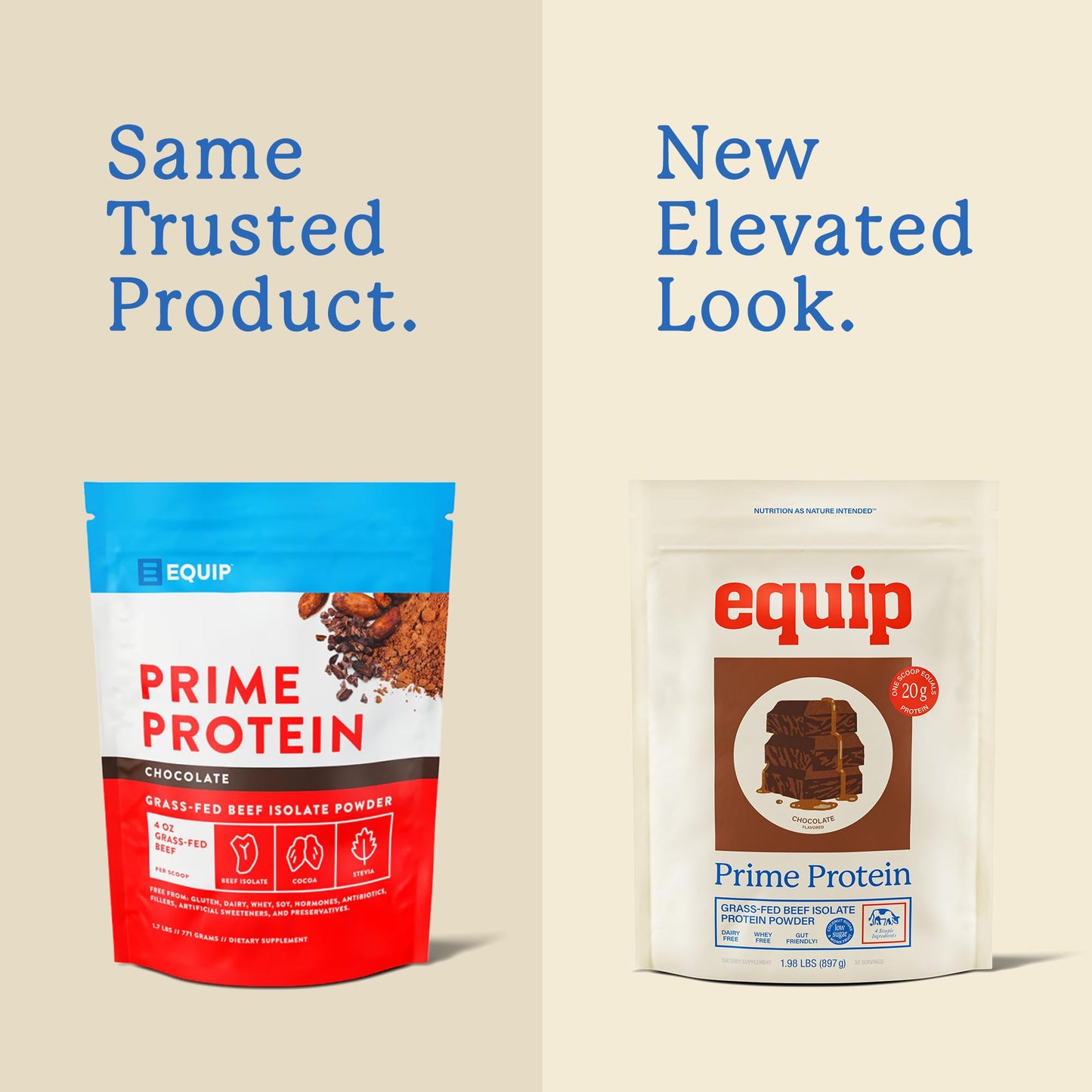 Equip Prime Grass-Fed Beef Protein Isolate Powder, 30 Servings