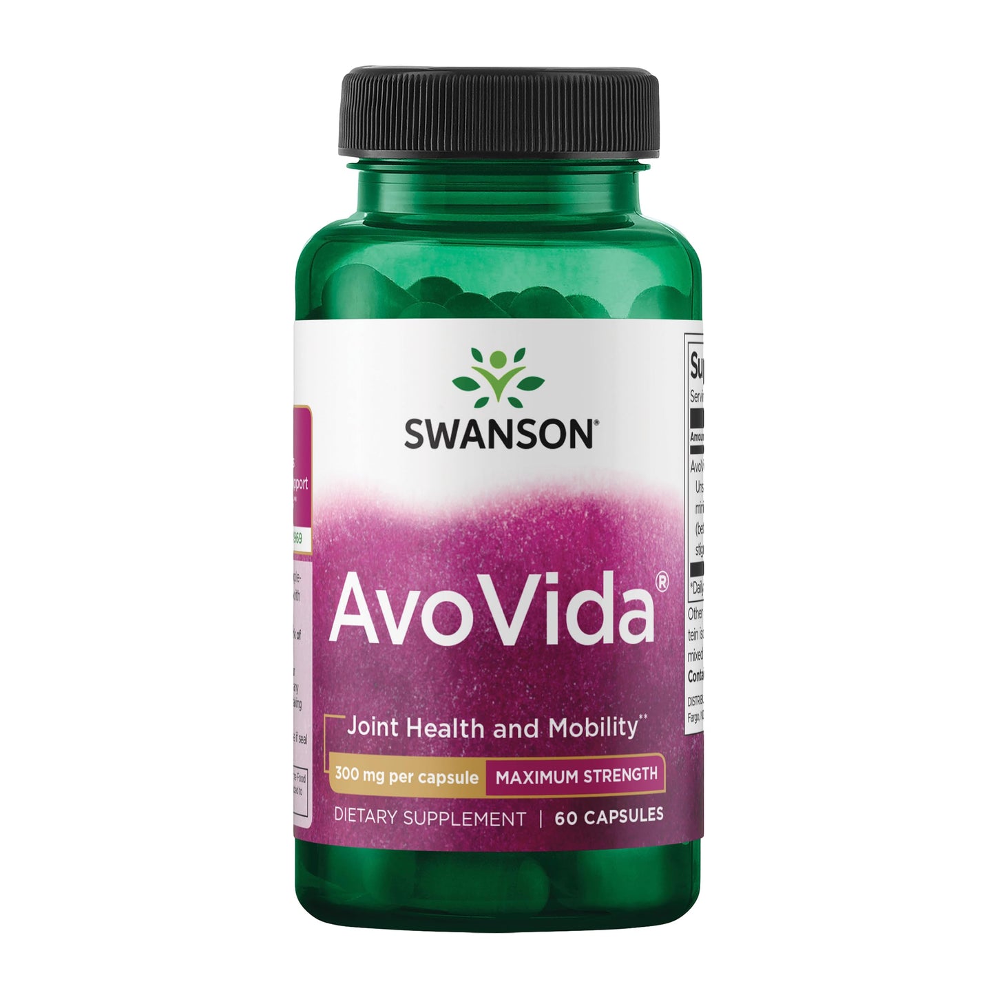 Swanson AvoVida Avocado Soybean Unsaponifiables Joint Health Capsules, 60 Count