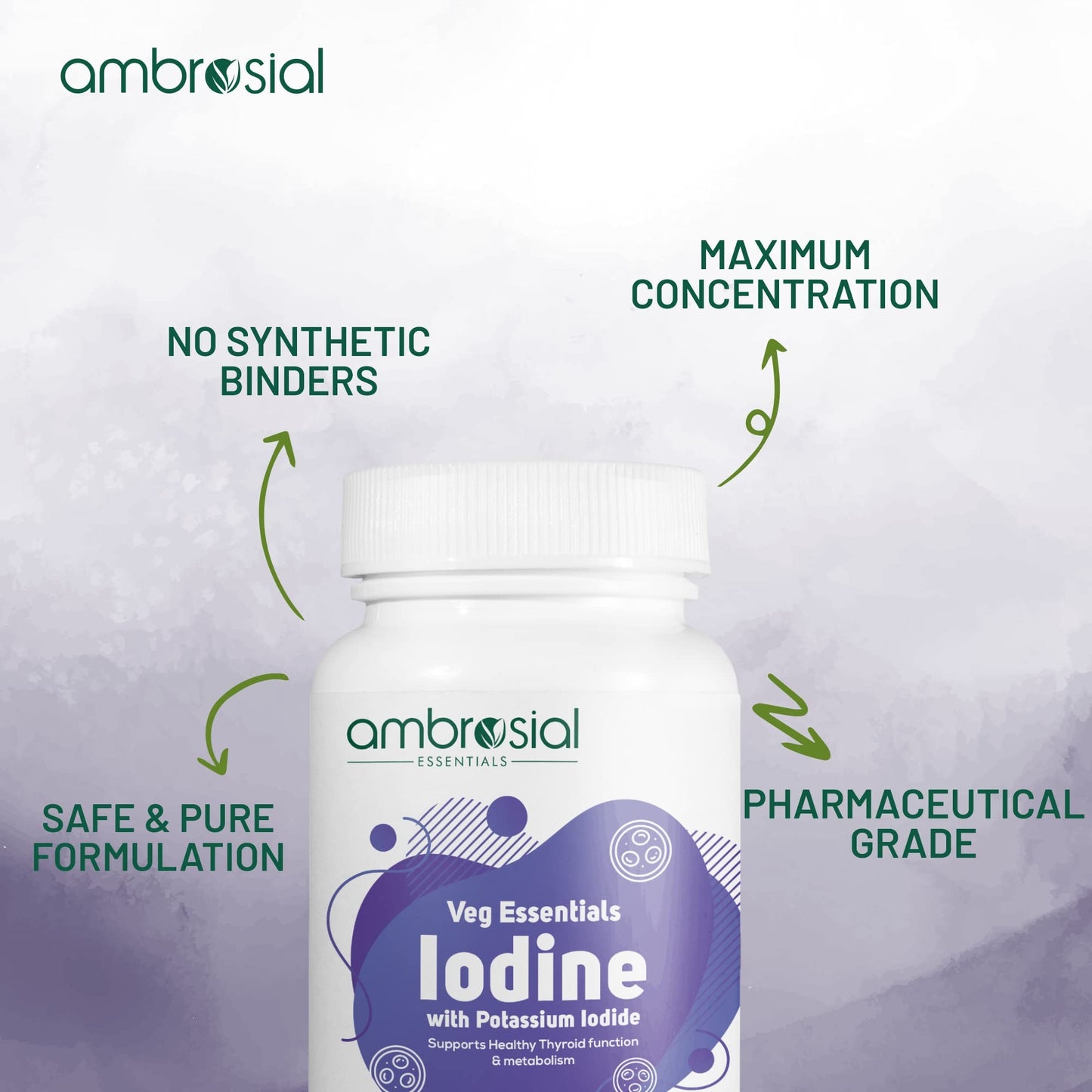 Ambrosial Iodine 5000mcg Tablets, 60 Count