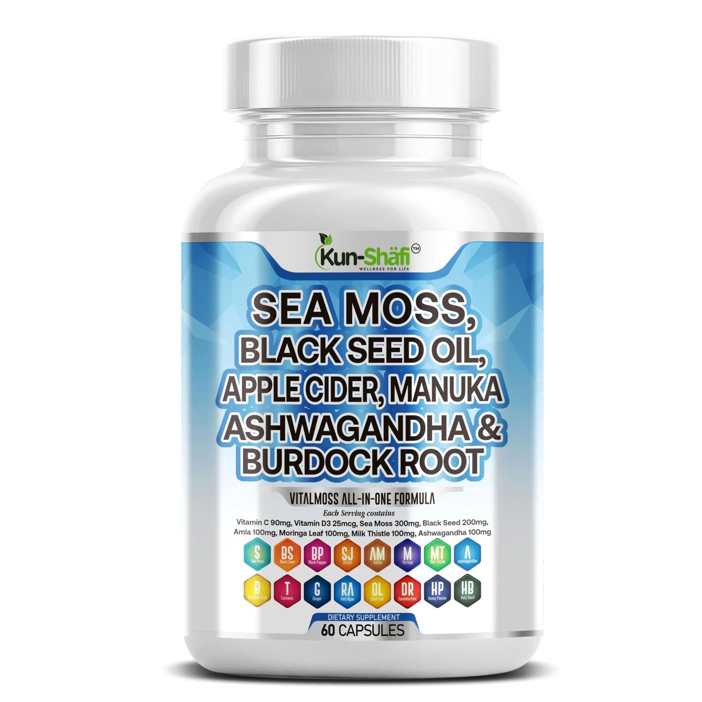 Kun Shafi Sea Moss Complex Capsules 60