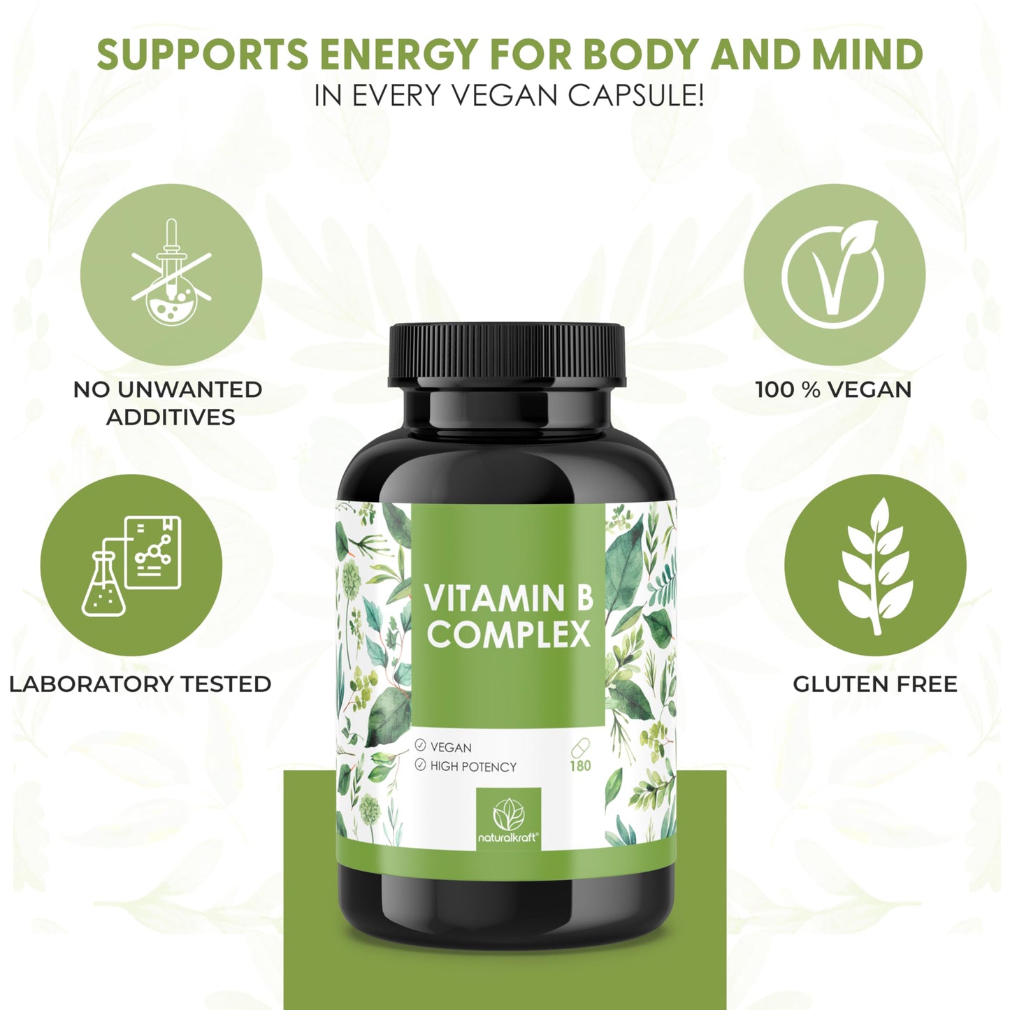 naturalkraft Vitamin B Complex 180 Capsules