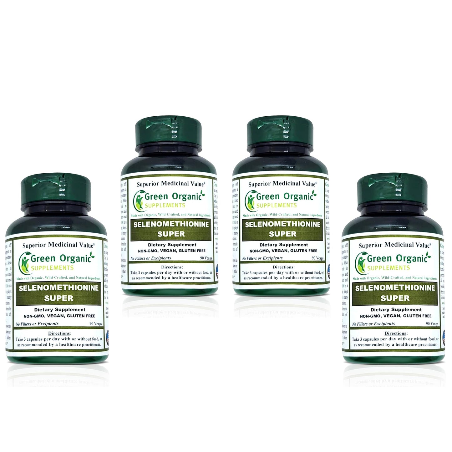 Green Organic Supplements Selenium Seleno-Methionine Capsule 1 Count