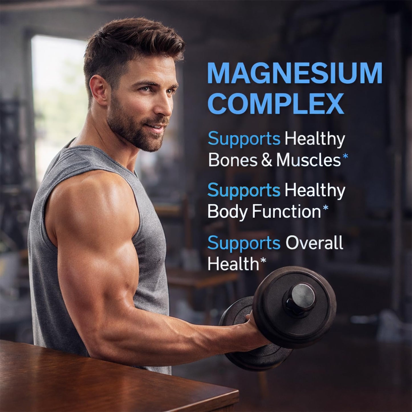ElixAid Magnesium Complex for Women & Men 1000mg Capsule, 60 Capsules