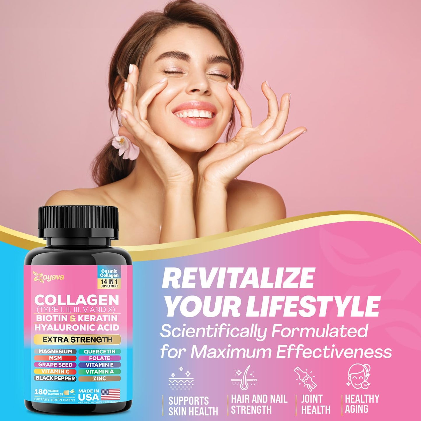Zoyava Collagen Capsules 180 Count