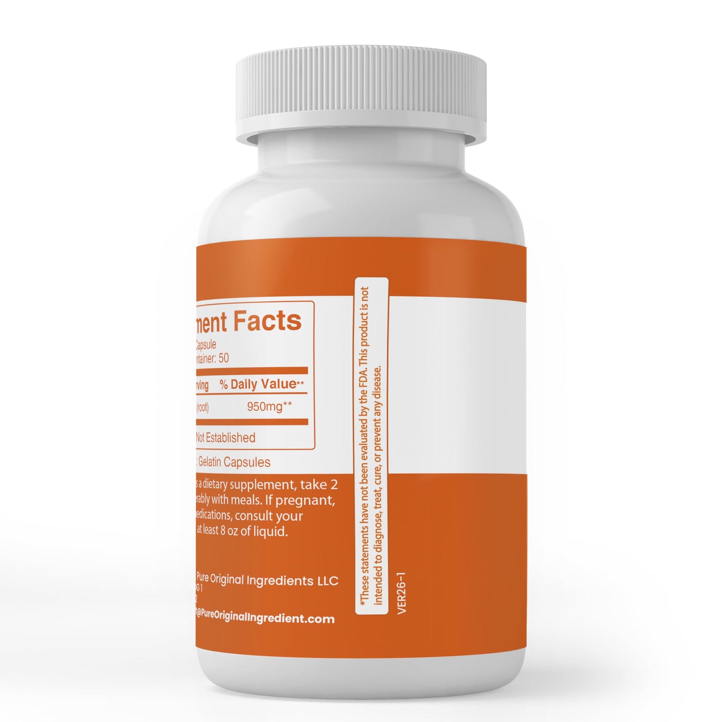 PURE ORIGINAL INGREDIENTS Dong Quai Root Extract Capsules 200 Count