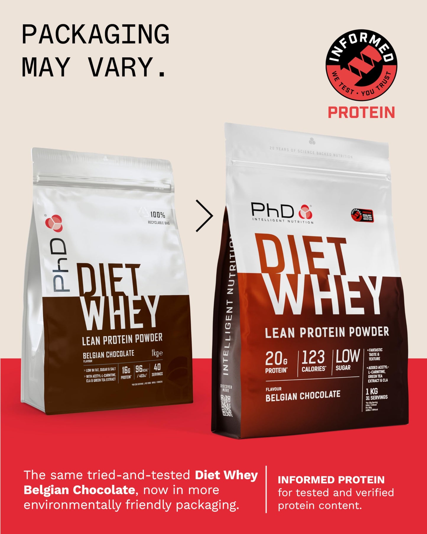 PhD Diet Whey Protein Powder 1 Pack
