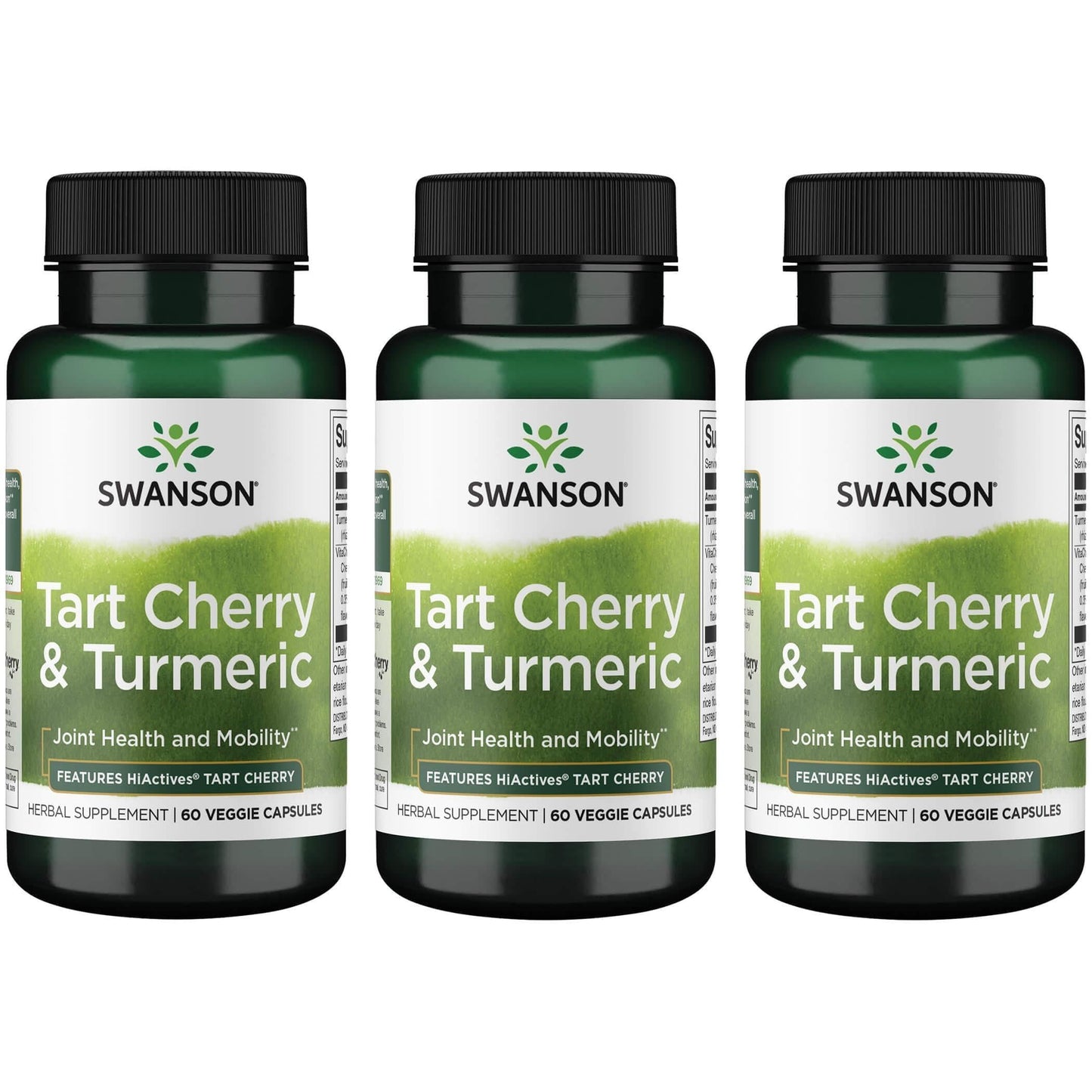 Swanson Hiactives Tart Cherry & Turmeric Capsules 180