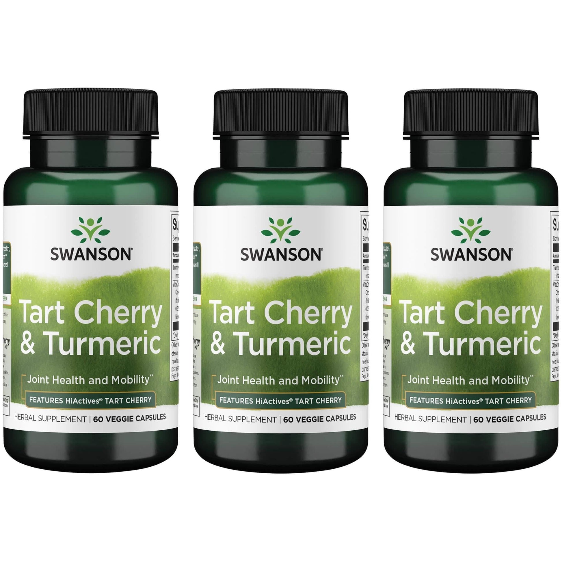 Swanson Hiactives Tart Cherry & Turmeric Capsules 180