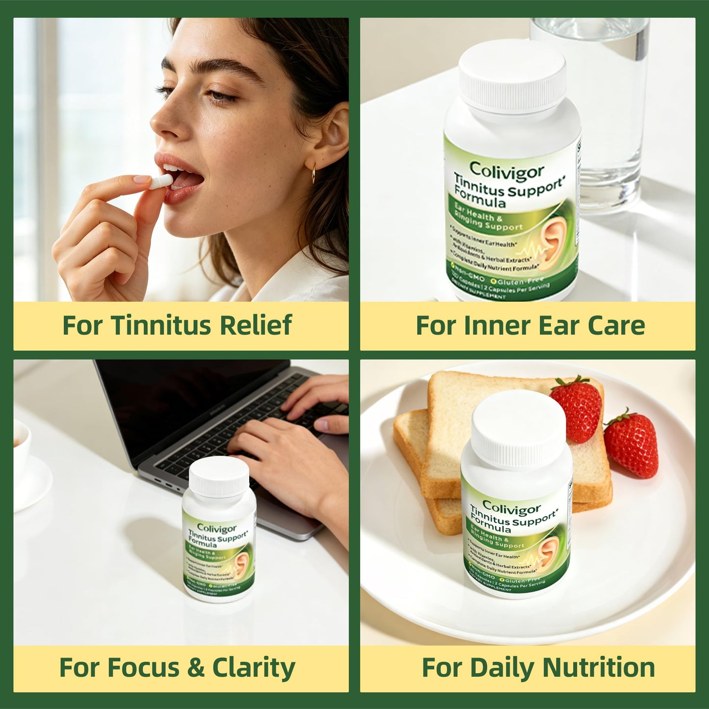 Colivigor Tinnitus Relief for Ringing Ears 120 Capsules