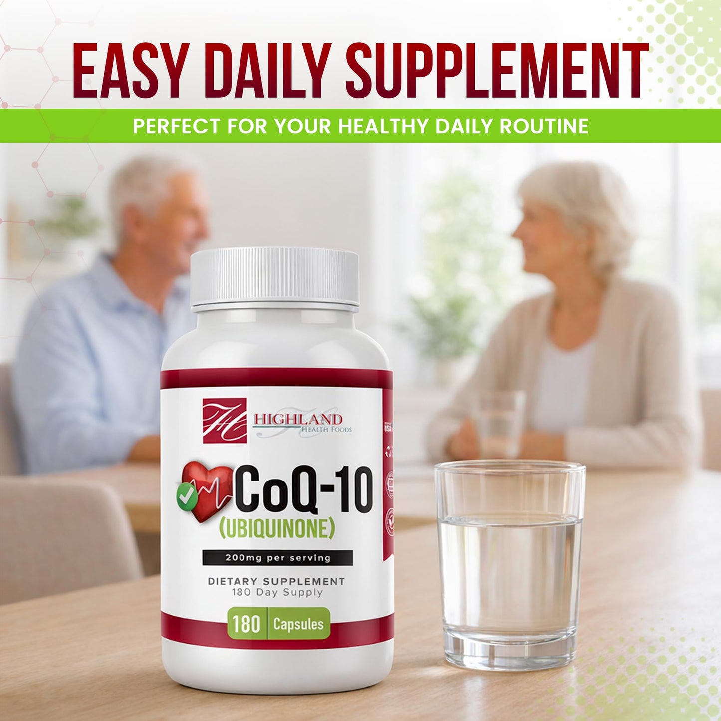 Highland Health Foods CoQ10 200mg, 180 Capsules