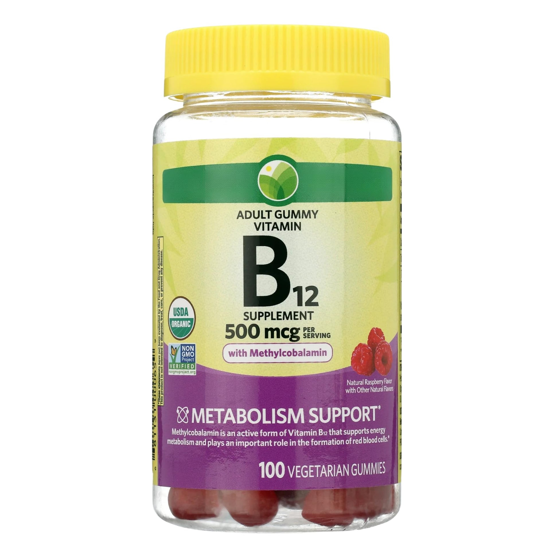 KP+ Vitamin B12 Gummies 500 mcg Methylcobalamin, Supports Energy & Metabolism, 100 Gummies