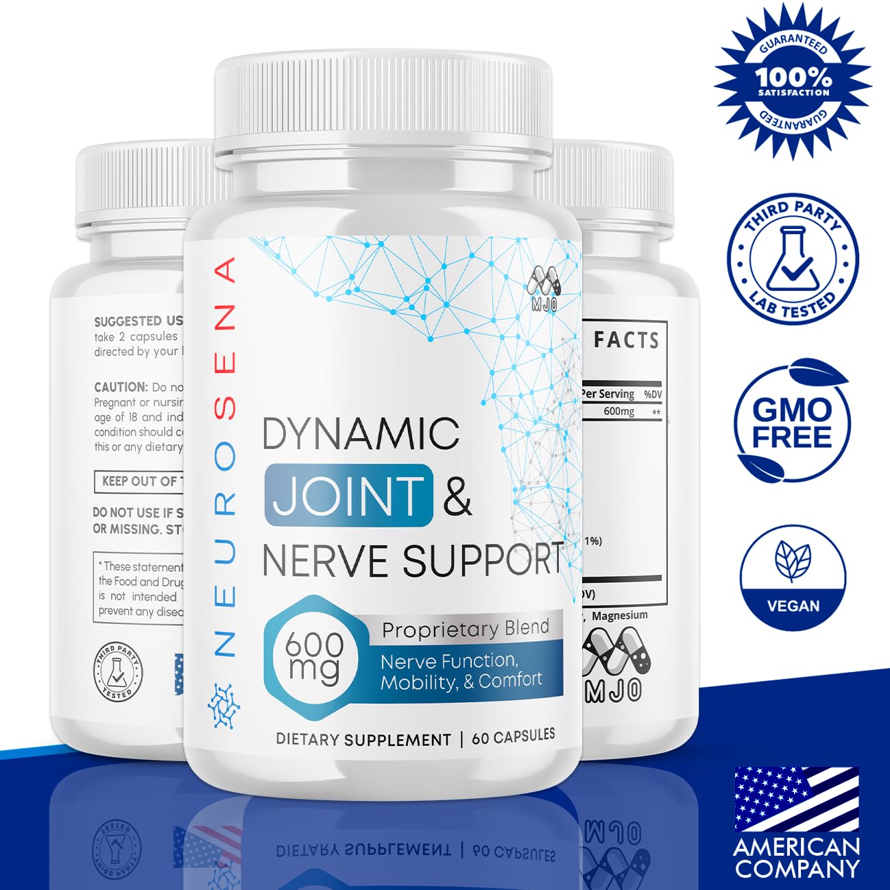 MJO NeuroSena Capsules, 60 Count
