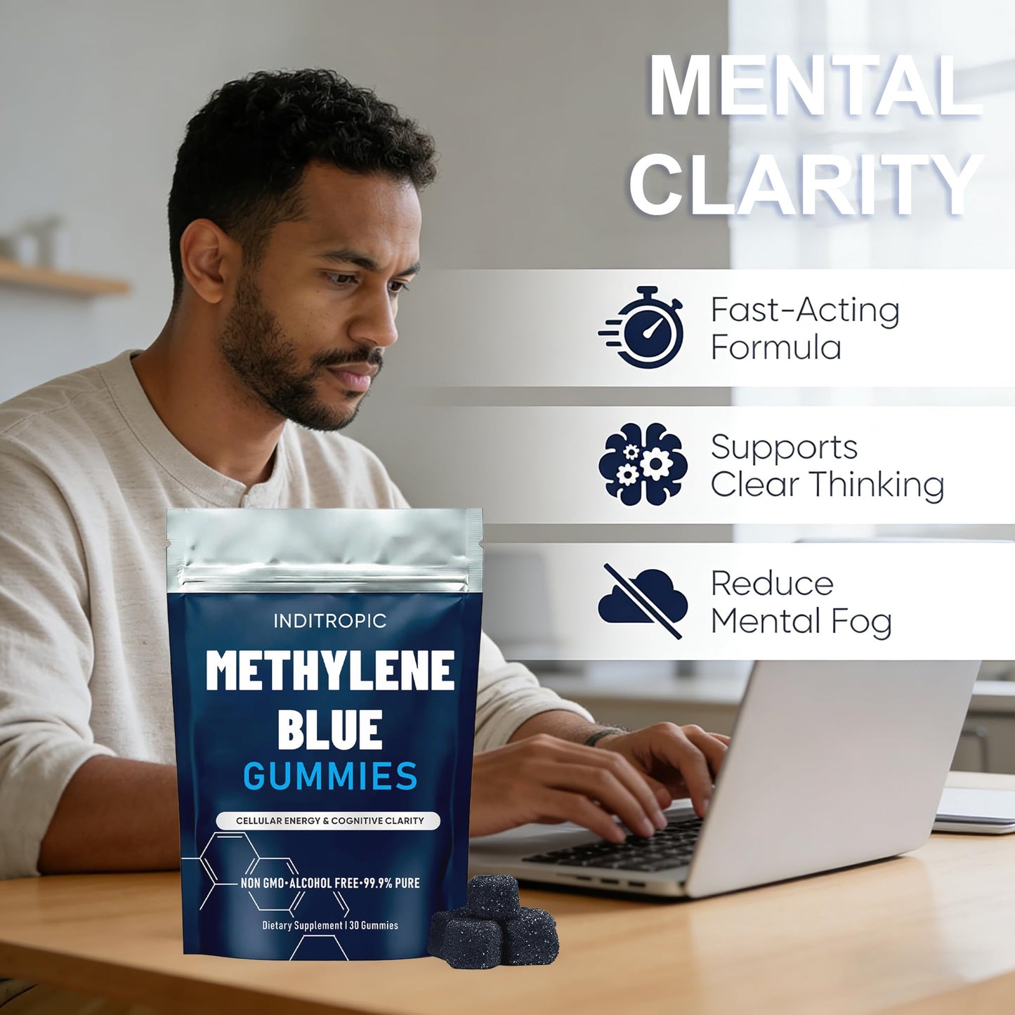INDITROPIC Methylene Blue Gummies, 1 Count