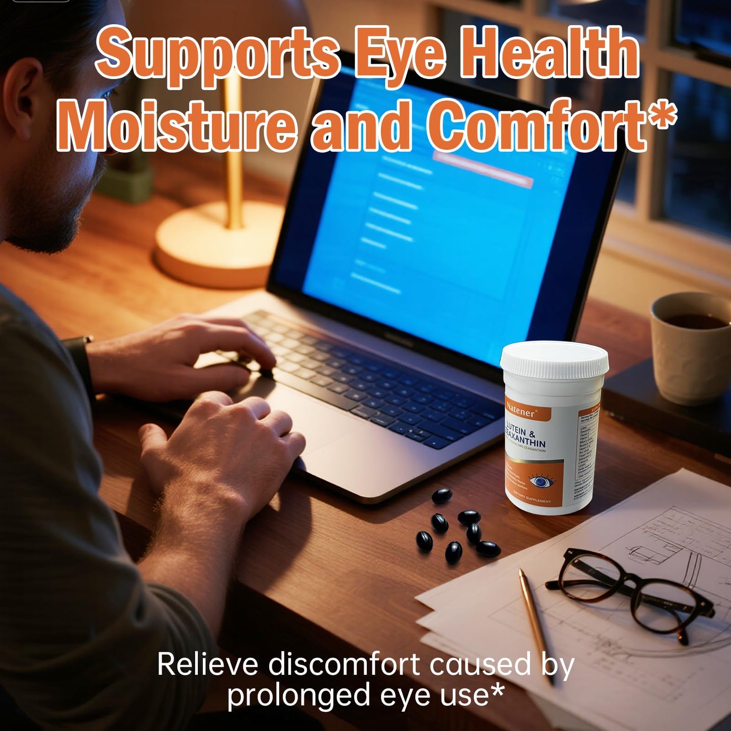 Natener 14 in 1 Eye Vitamins Softgels, 60 Softgels