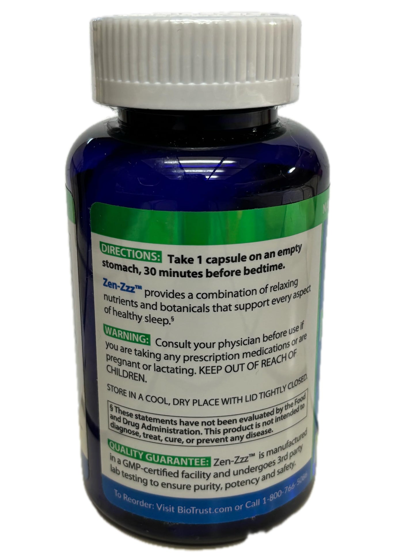 BioTrust Sleep Aid Natural Non-Habit Forming Melatonin, Magnesium & L-Theanine Capsules 60 Count