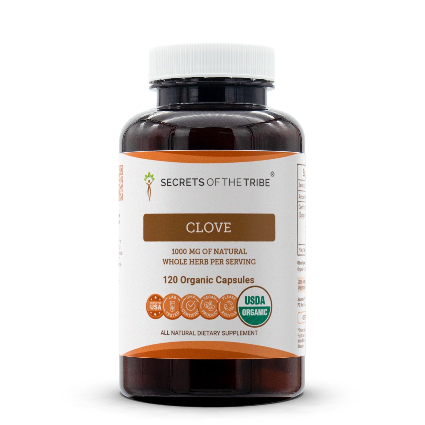Secrets of the Tribe Clove Capsules, 120 Count