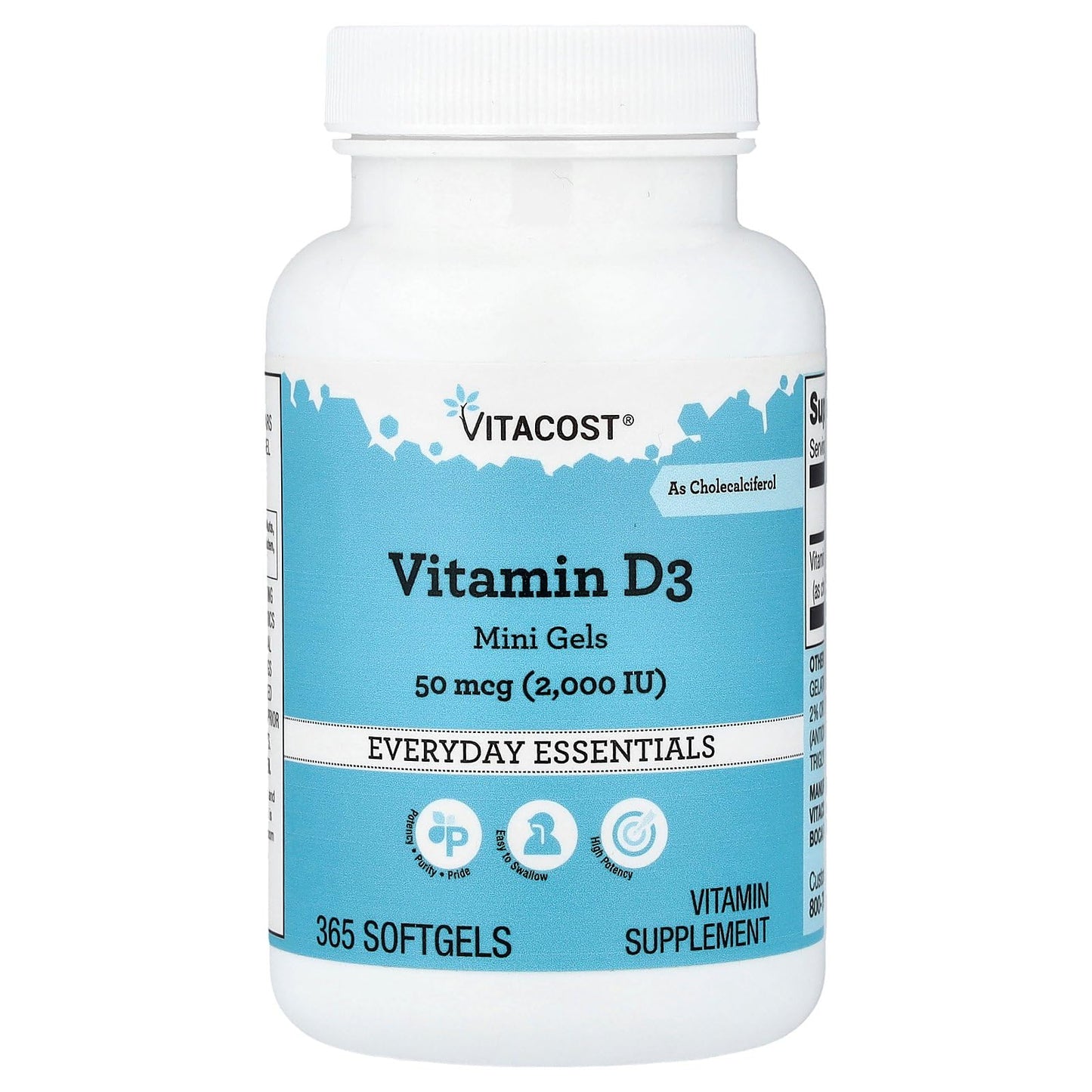 Vitacost Vitamin D3 Softgel 730 Softgels