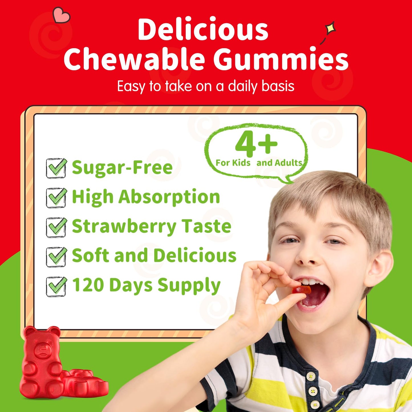 ReviNutra Kids Magnesium Glycinate Gummies, 120 Gummies