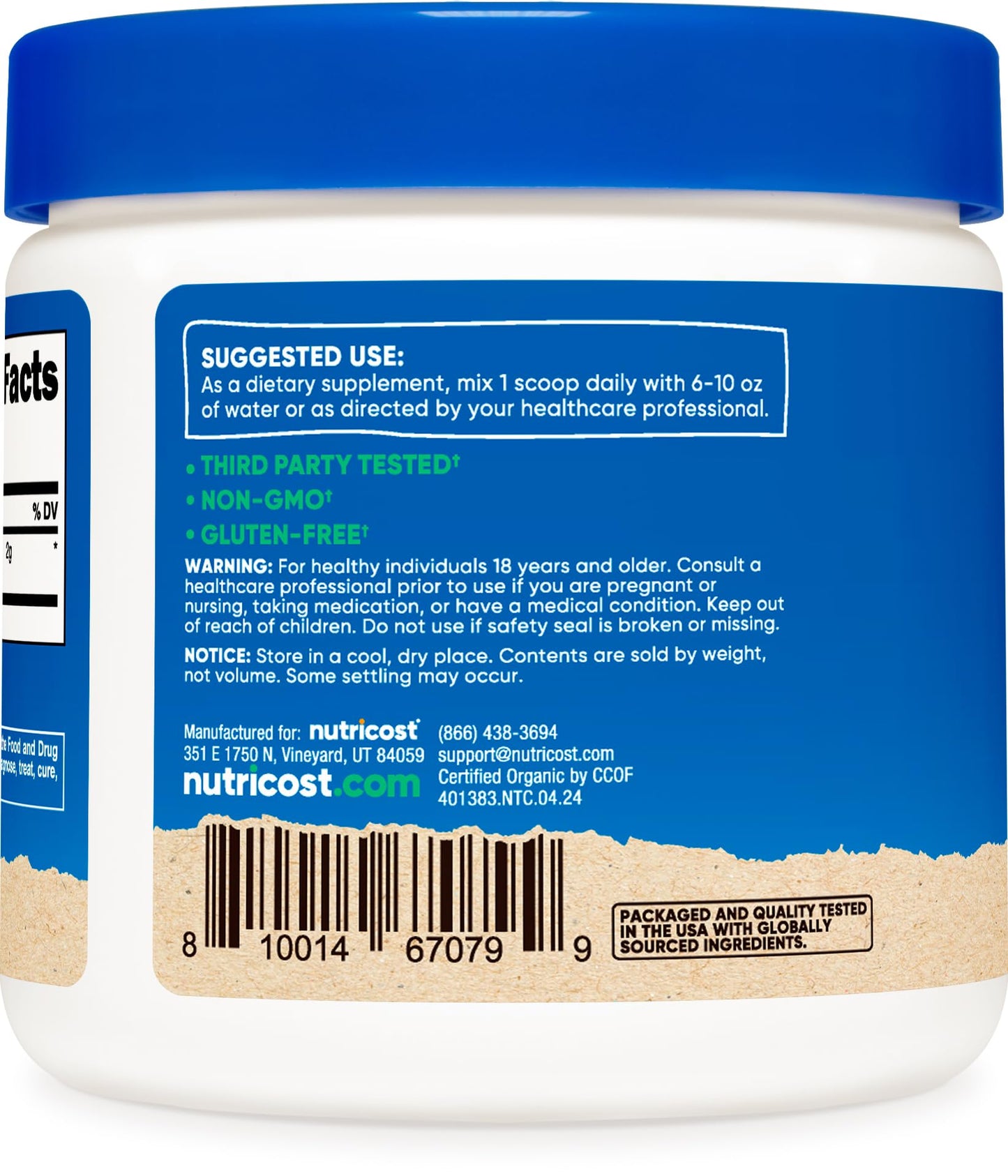 Nutricost Organic Cordyceps Powder 3.6 Ounce