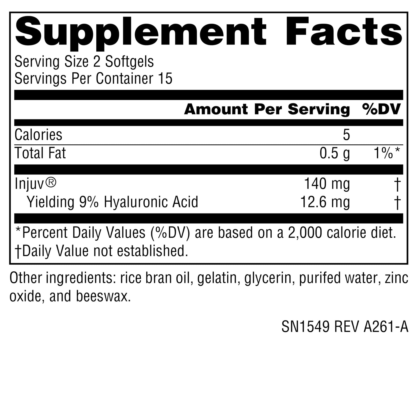 Source Naturals Hyaluronic Acid Injuv 70mg 30 Softgels