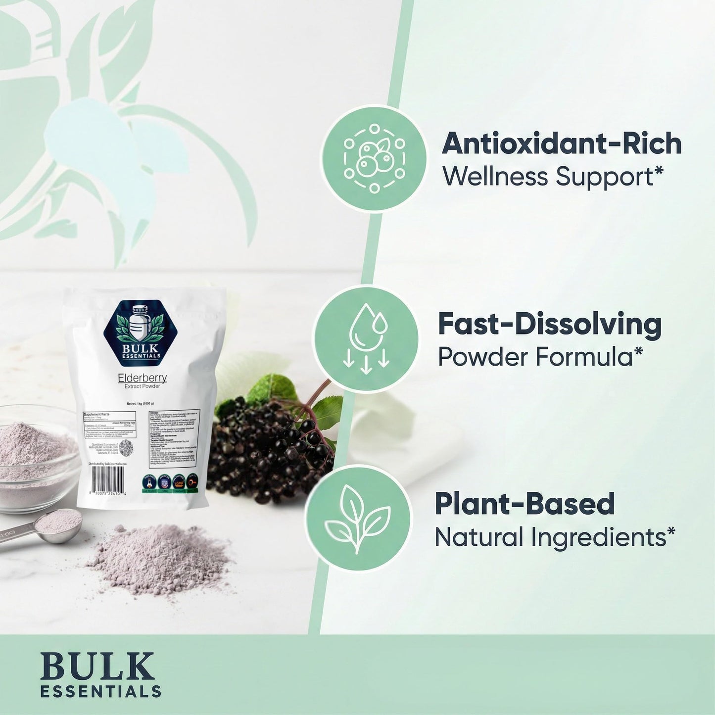 Bulk Essentials Elderberry Extract Powder W/Maltodextrin Powder 35.27 oz