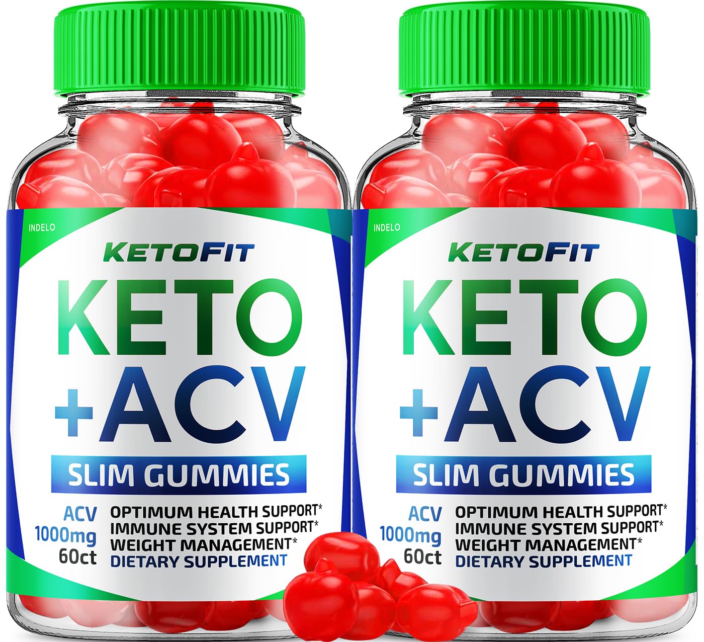 Indelo Ketofit ACV Gummies Advanced 1000mg, 120 Gummies