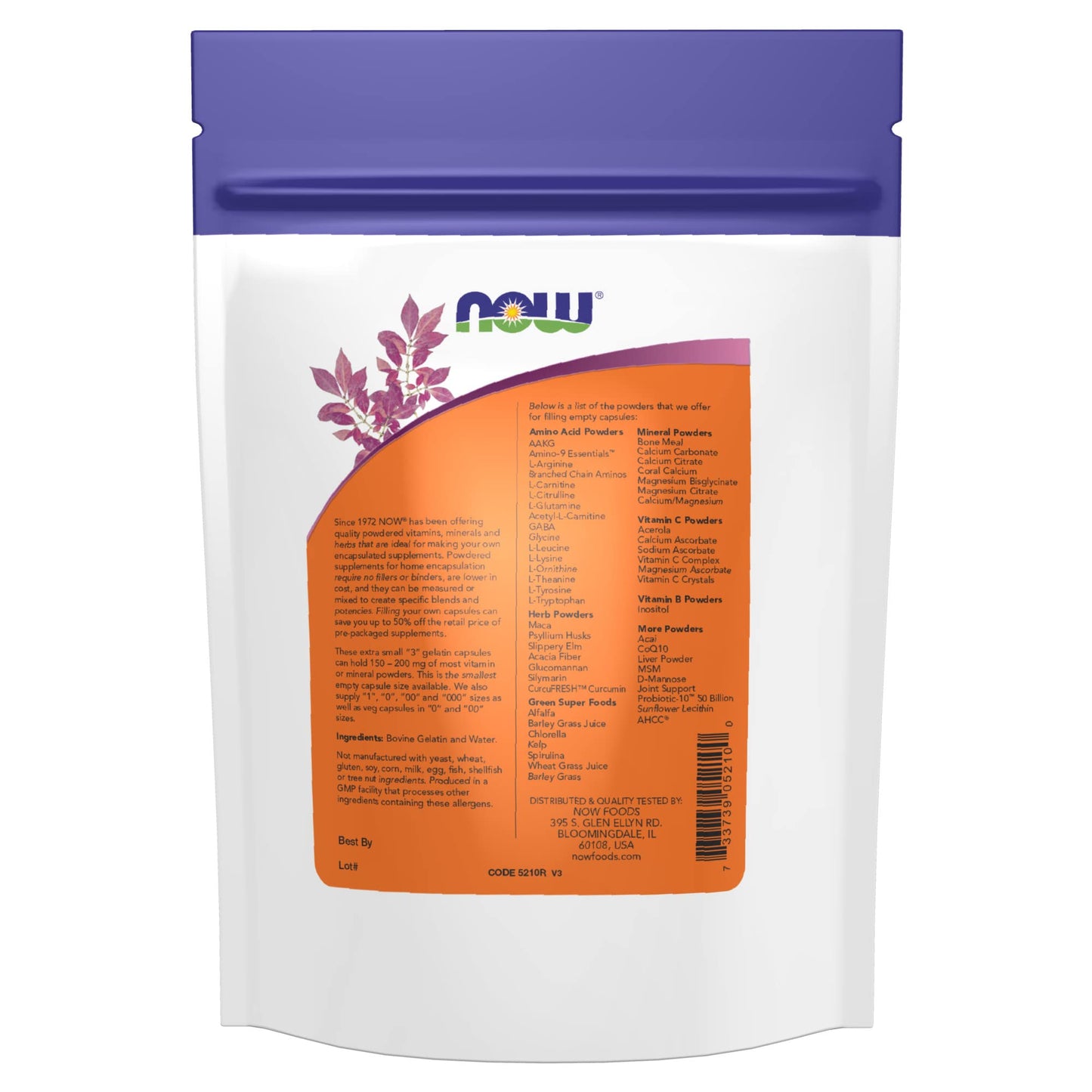 NOW Foods Empty Gelatin Capsules 1000 Capsules