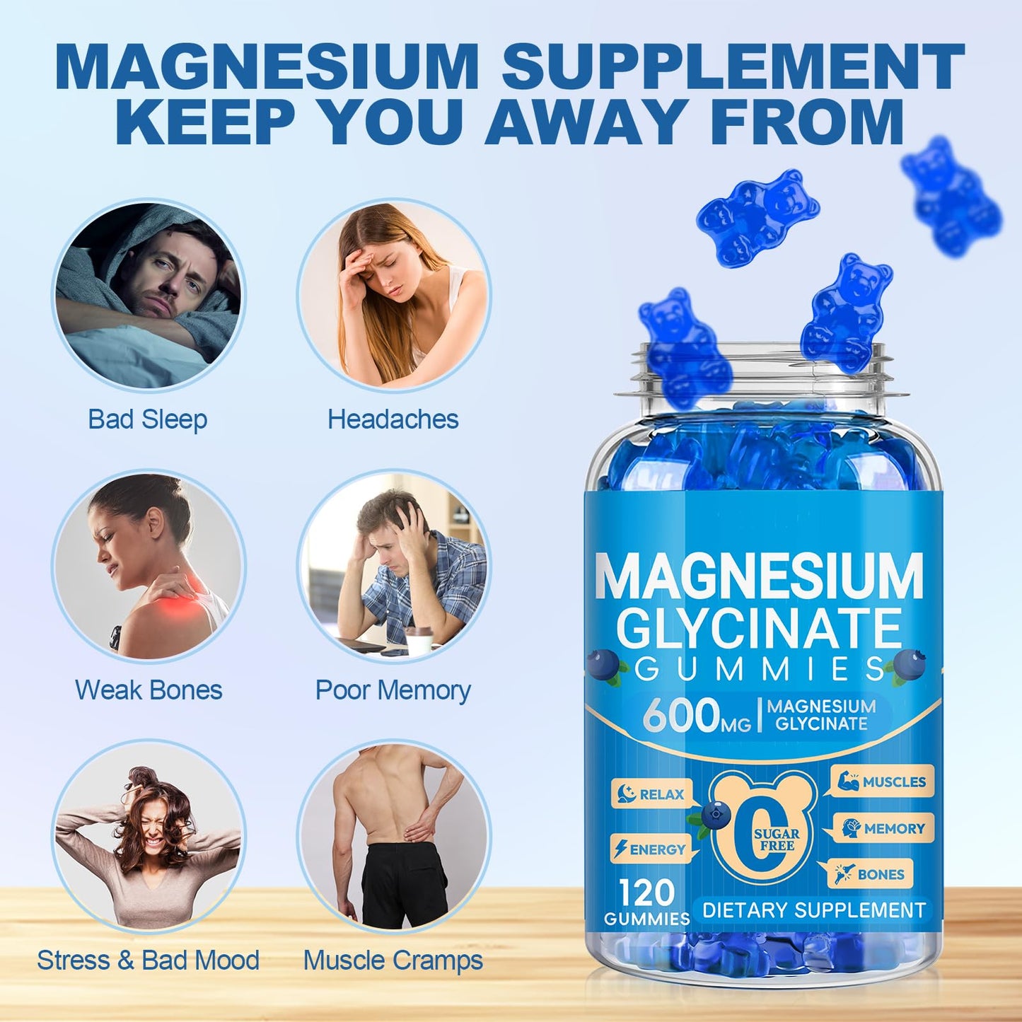 Cytona Magnesium Glycinate Gummies 600mg, 240 Gummies