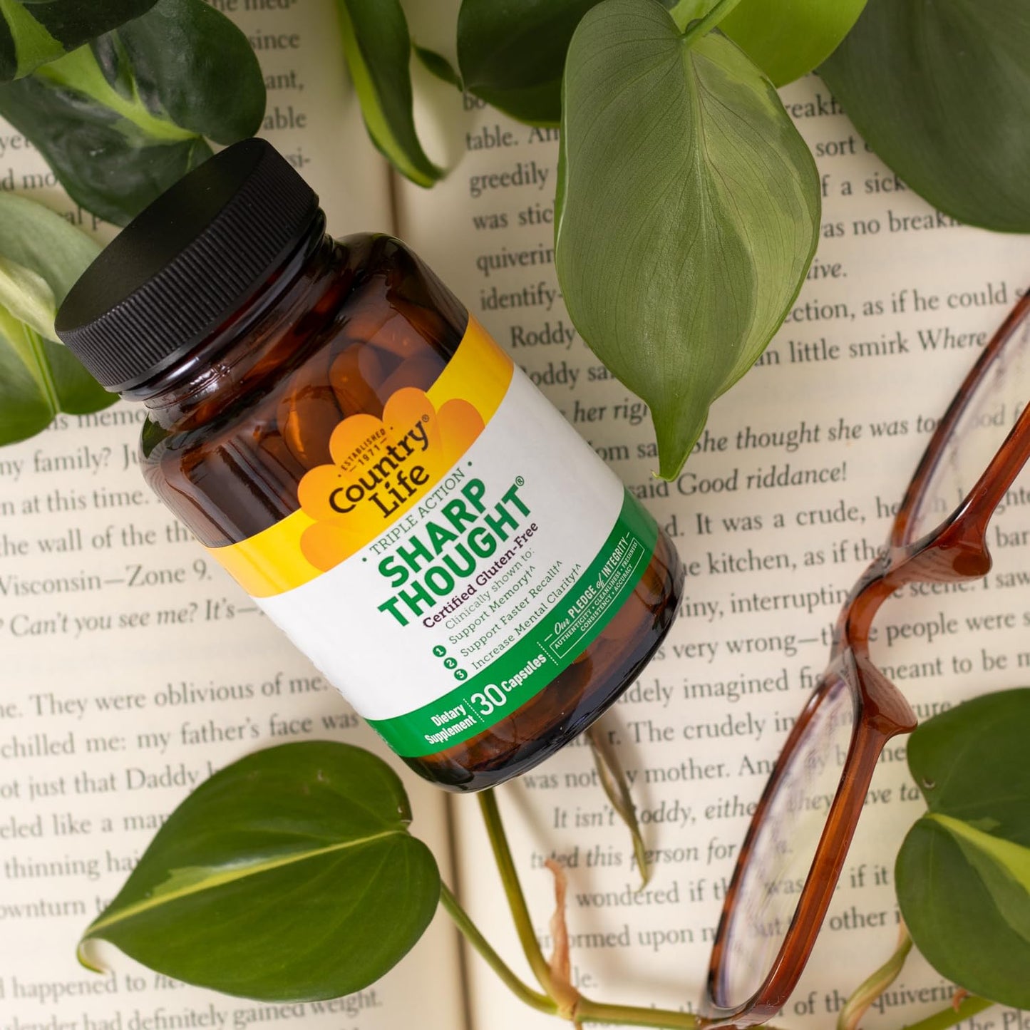 Country Life Sharp Thought Memory & Cognitive Support Capsule, 30 Capsules