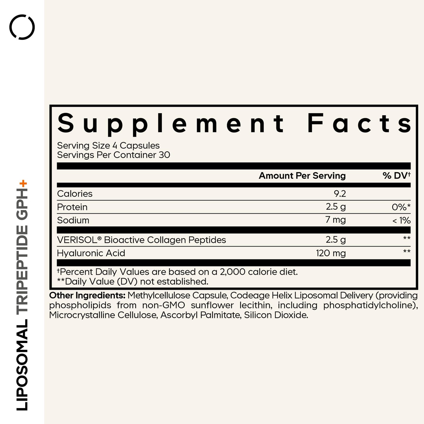 Codeage Liposomal Tripeptide GPH+ Supplement Capsules 120 Count