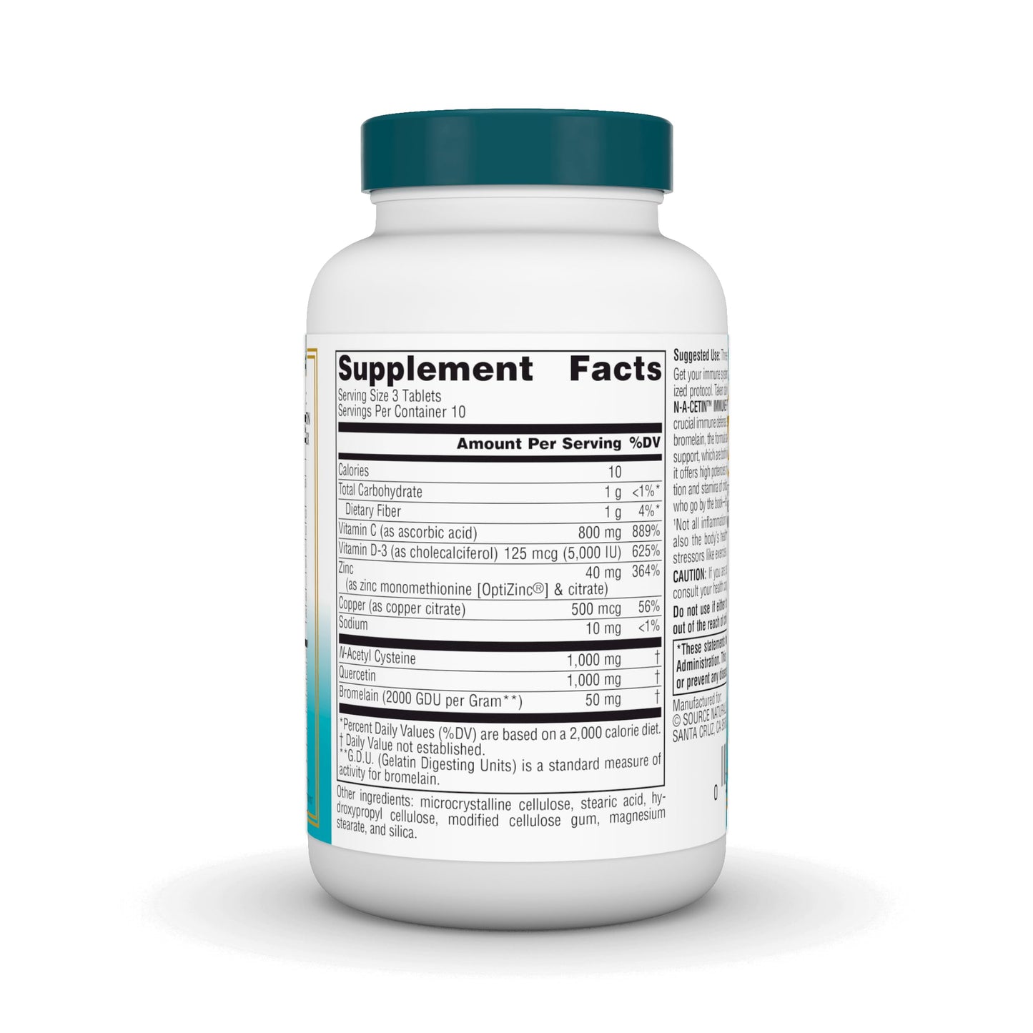 Source Naturals Wellness N-A-Cetin Immune Protocol, Crucial Immune Defense, 30 Tablets