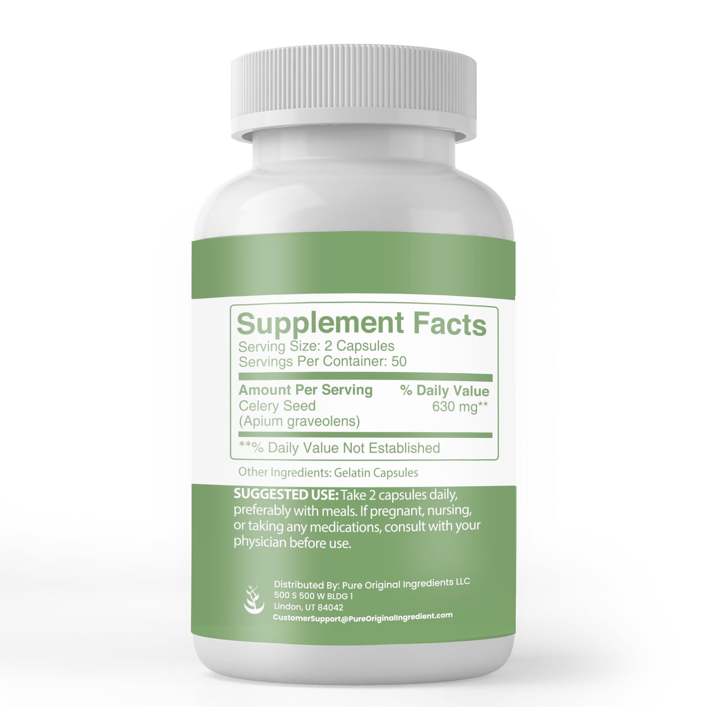 Pure Original Ingredients Celery Seed Capsule 100