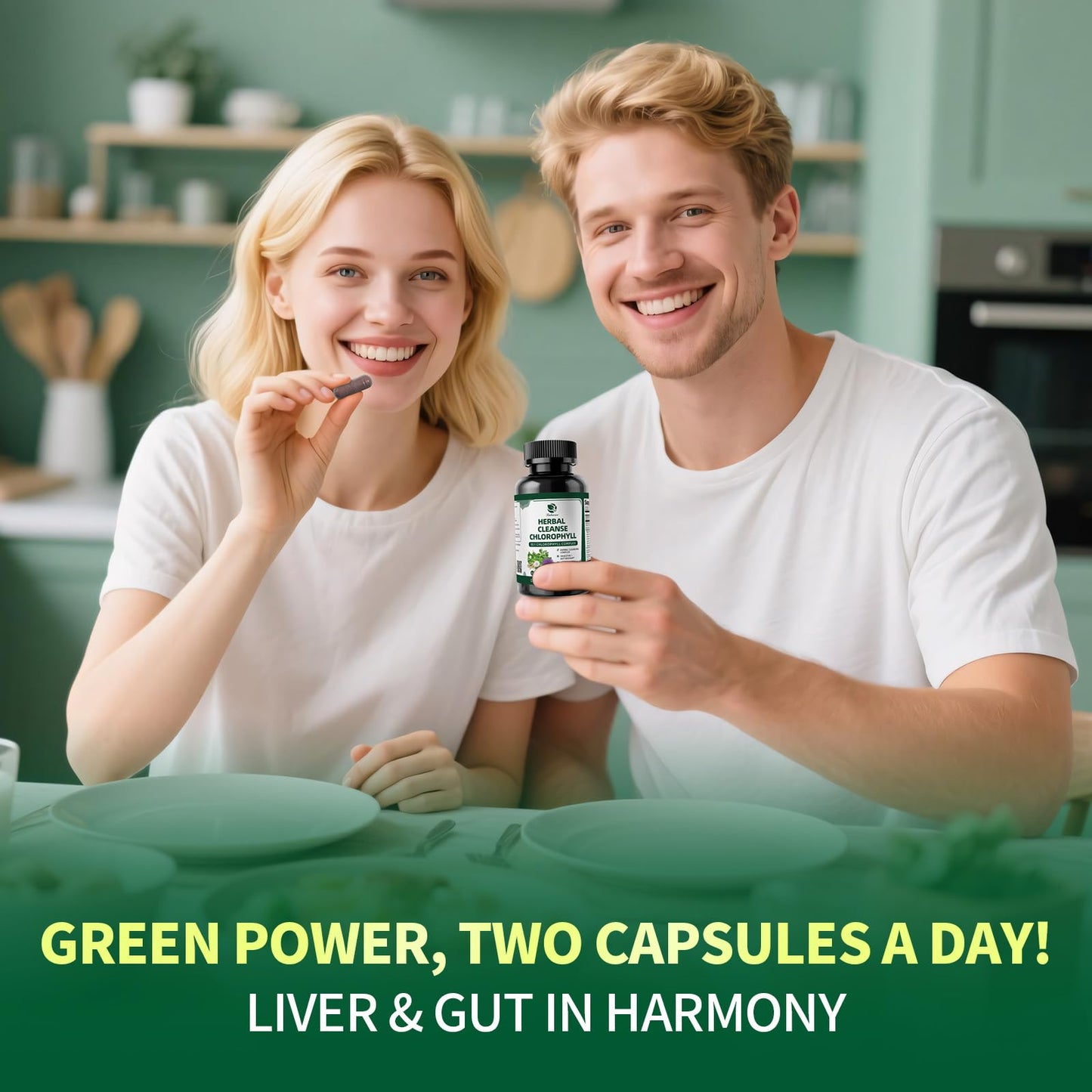 Lukaree Chlorophyll Herbal Complex Capsules, 60 Count