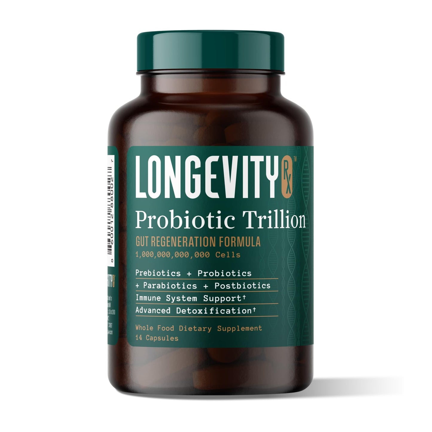 Longevity Rx Probiotic Trillion 1 Trillion CFU Capsule 14 Count