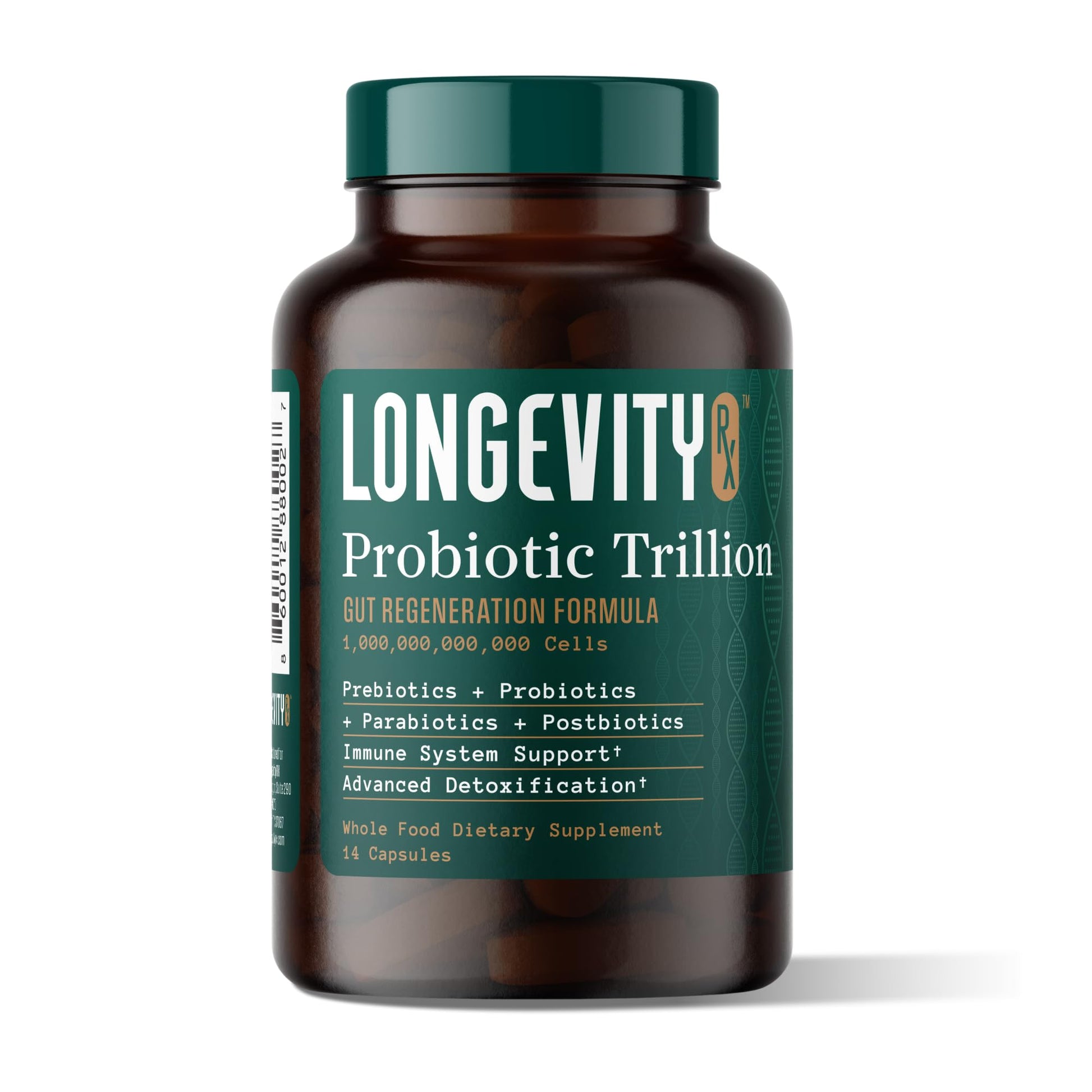 Longevity Rx Probiotic Trillion 1 Trillion CFU Capsule 14 Count
