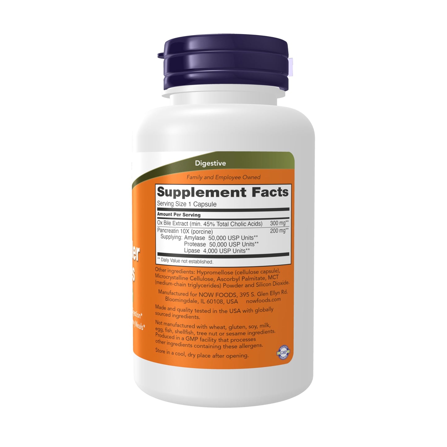 NOW Foods Gallbladder Enzymes, Digestive Support Capsule, 90 Capsules