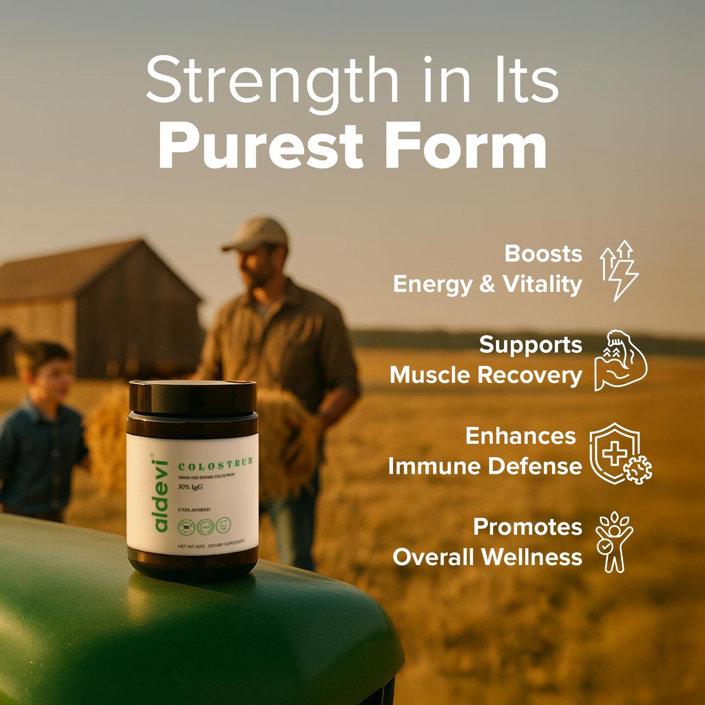Aldevi Bovine Colostrum Powder 2.1 Ounce