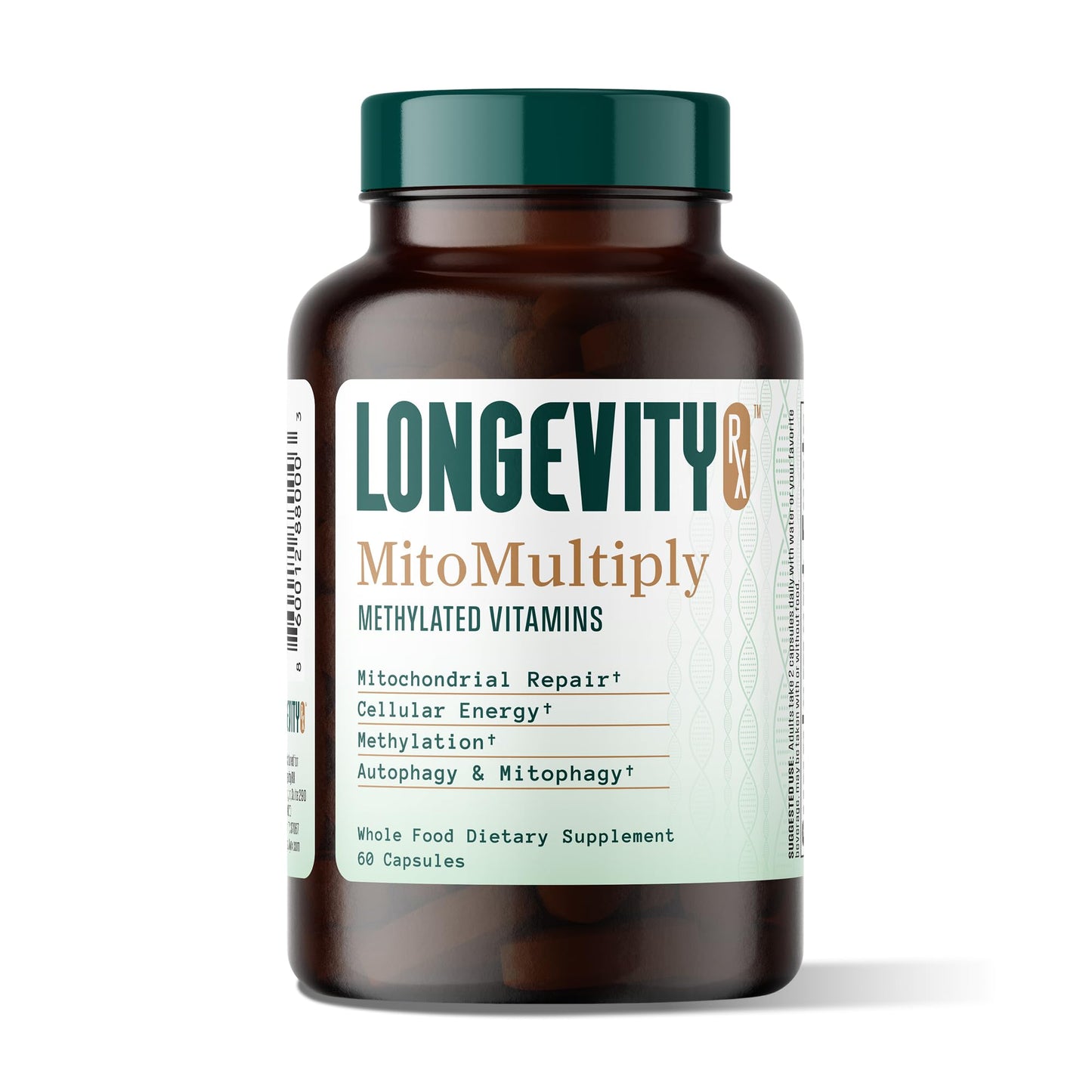 Longevity Rx MitoMultiply – Mitochondrial Support with Glutathione, SOD, Catalase, NADH, Bacillus Subtilis – Boosts Cellular Energy, Absorption, Bioavailability, Capsules, 60 Count