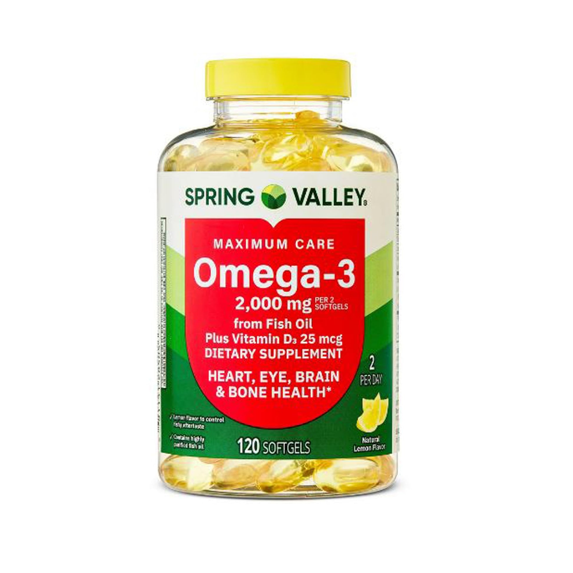 H4U Maximum Care Omega-3 from Fish Oil Dietary Supplement Softgels 120 Count