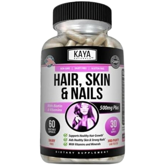 Kaya Naturals Hair Skin Nails Capsules, 60 Count