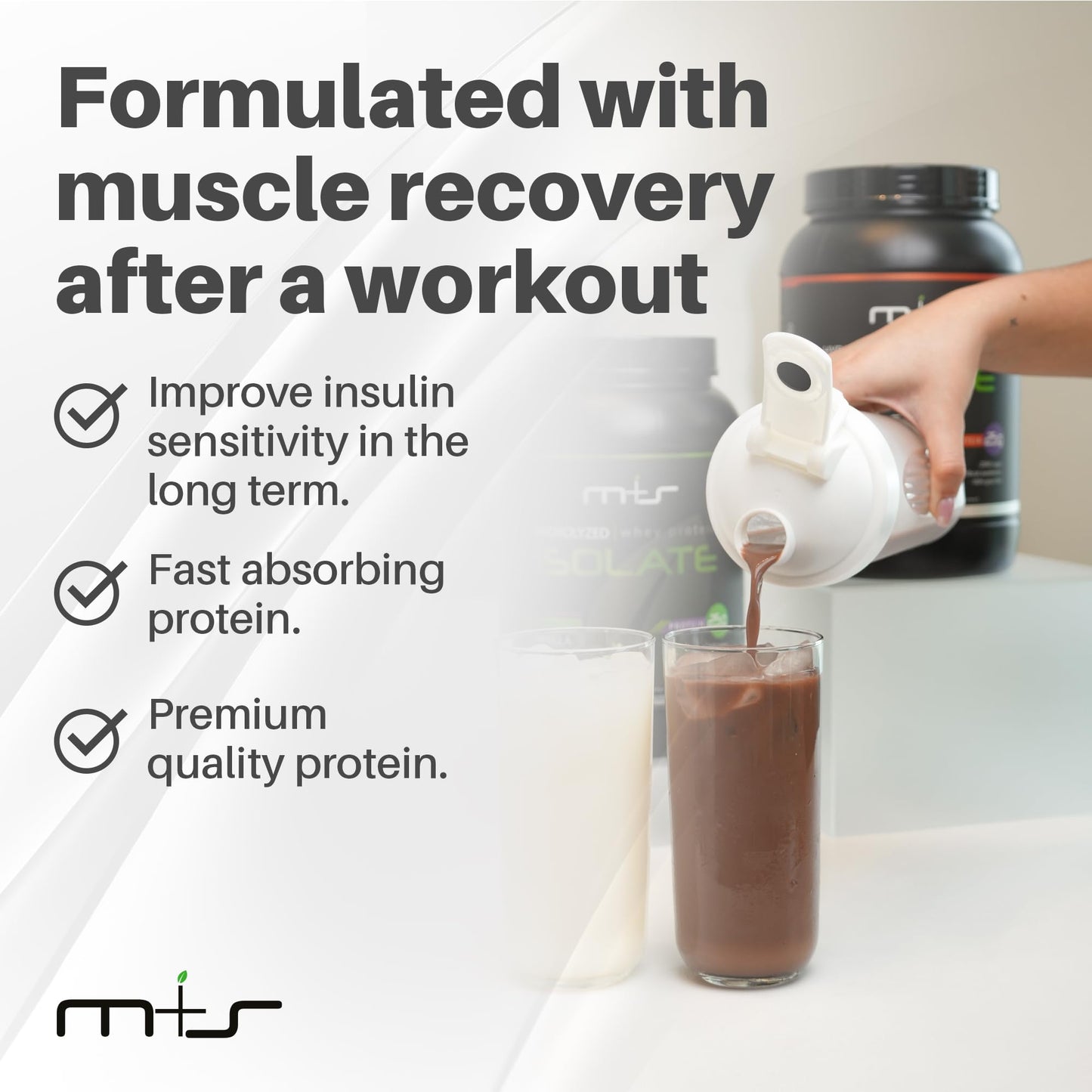 M+S Whey Protein Isolate Powder, 32.7