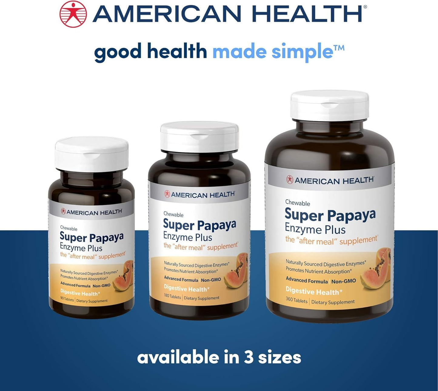 American Health Multi-Enzyme Plus, Super Papaya Chewable 360 Count
